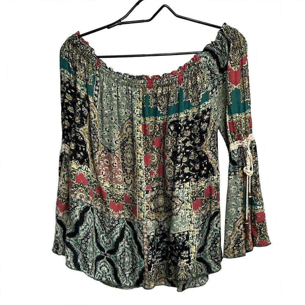 O’neil Women’s Bohemian Patchwork Pattern Off-Sho… - image 4